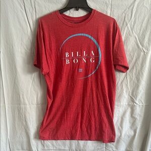 Billabong Red Short Sleeve Tee Casual Comfort